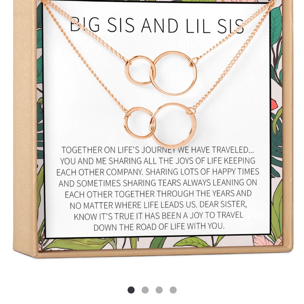 Dear Ava Big Sis and Lil Sis rose gold necklaces
